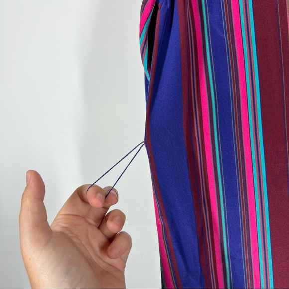 Figue 100% Silk Elena Striped Dress Size XL - Picture 10 of 12
